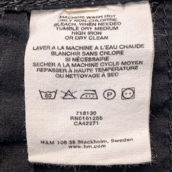 H&M Black Pinstripe Skirt With Box Pleats And Tie Belt US 12 - Picture 4 of 4